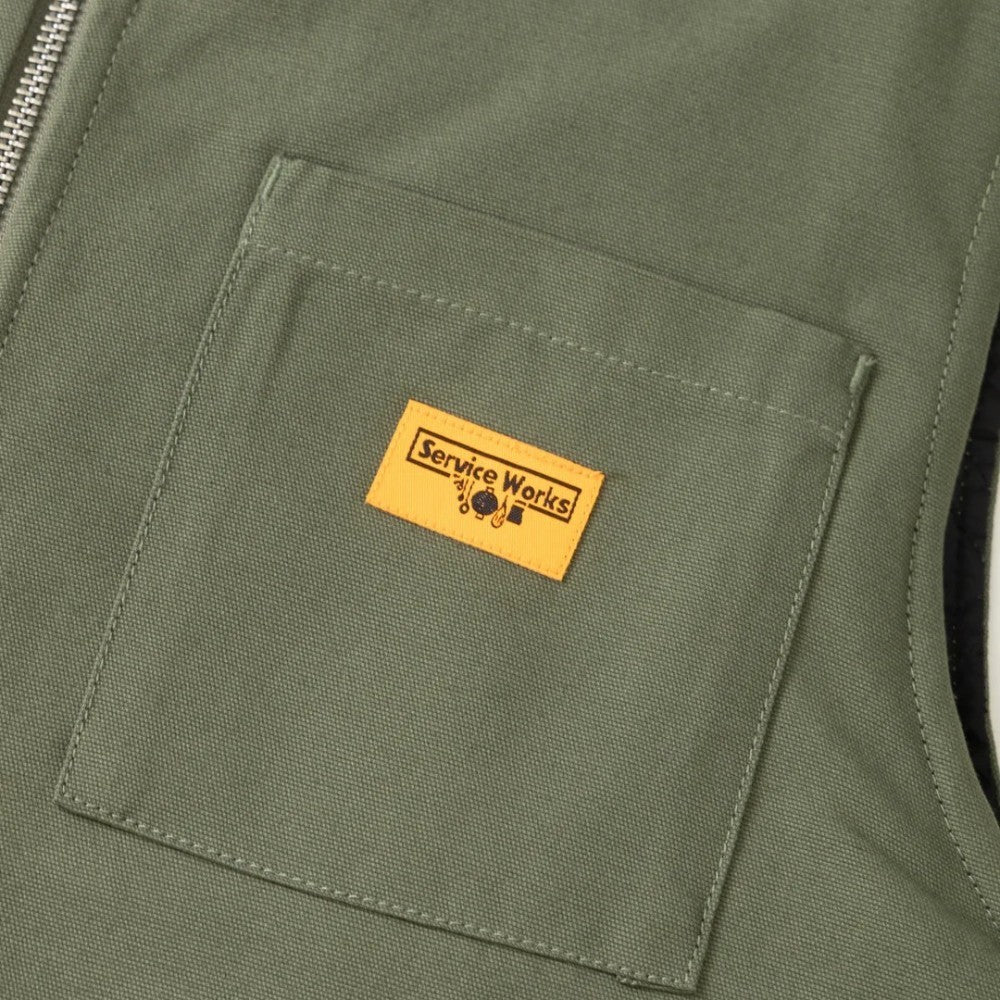Service Works Canvas Work Vest Olive Sw345w26-olive