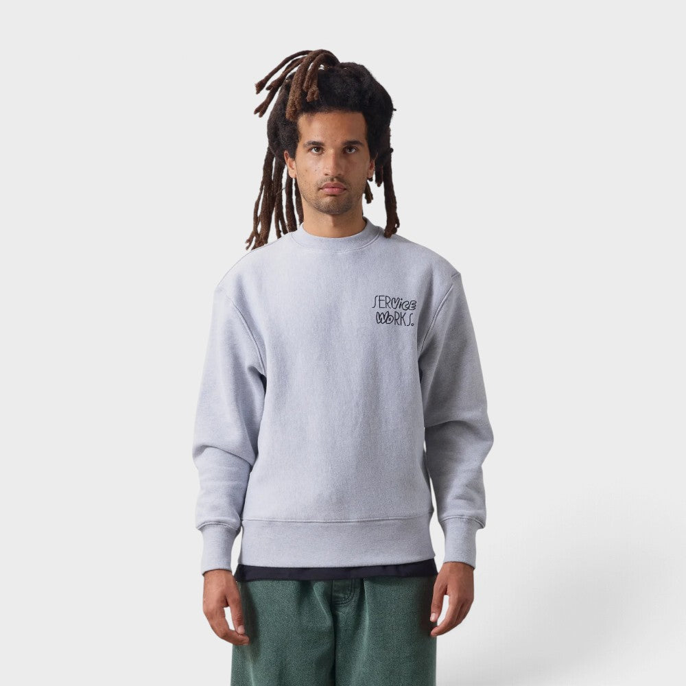 Service Works Double Vision Crewneck Heather Sw363w26-heather
