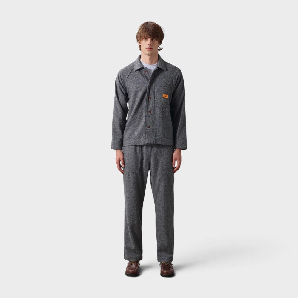 Service Works Flannel Foh Overshirt Charcoal Sw338w26-charcoal