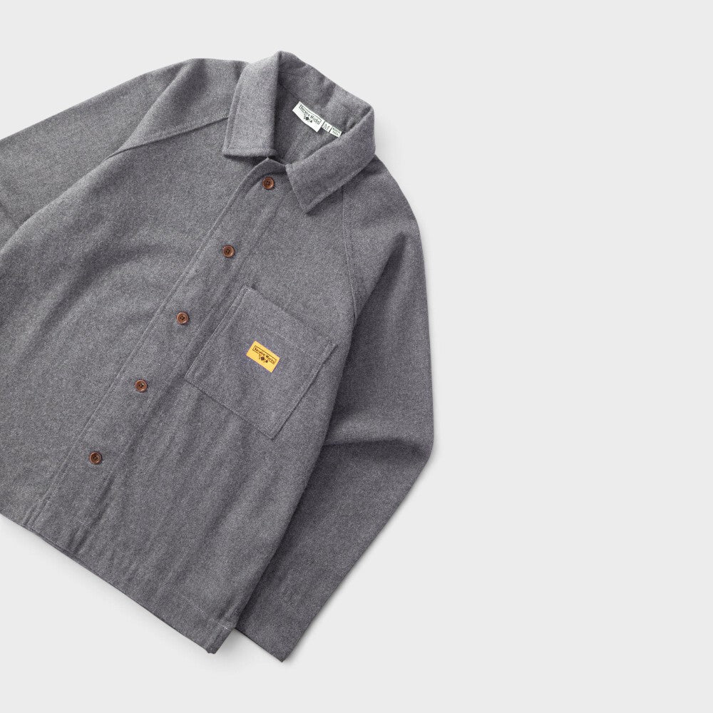 Service Works Flannel Foh Overshirt Charcoal Sw338w26-charcoal