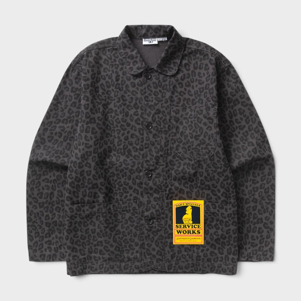 Service Works Patterned Easy Chef Shirt Black Leopard Sw344w26-black-leopard