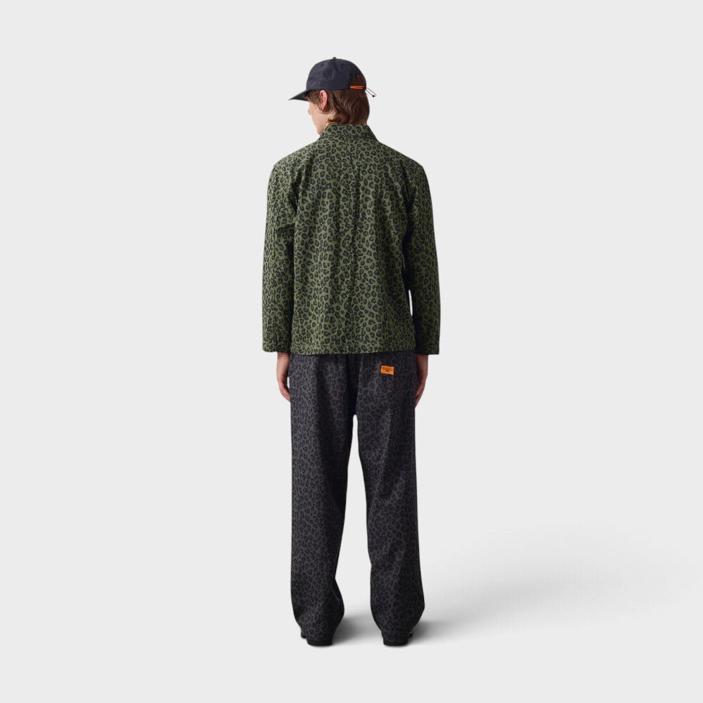 Service Works Patterned Easy Chef Shirt Green Leopard Sw344w26-green-leopard