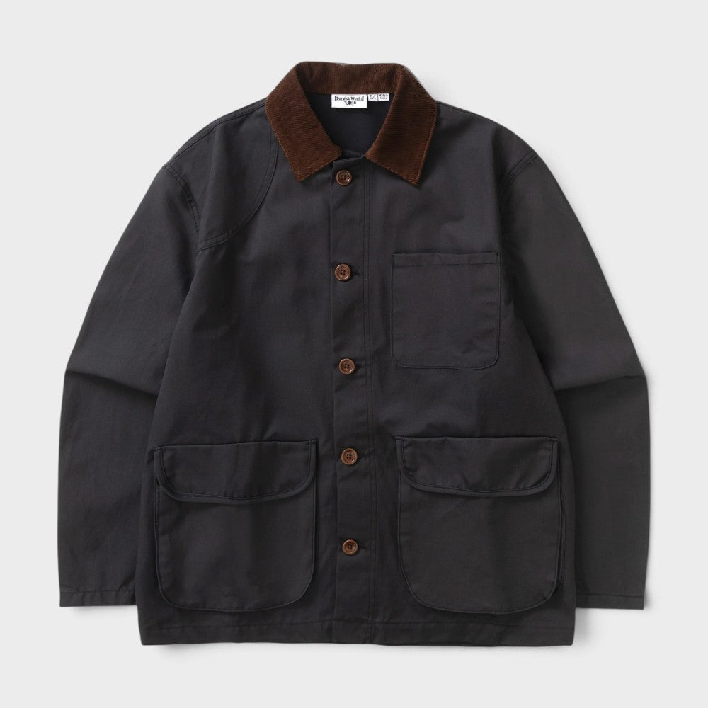 Service Works Waxed Barn Coat Black Sw353w26-black