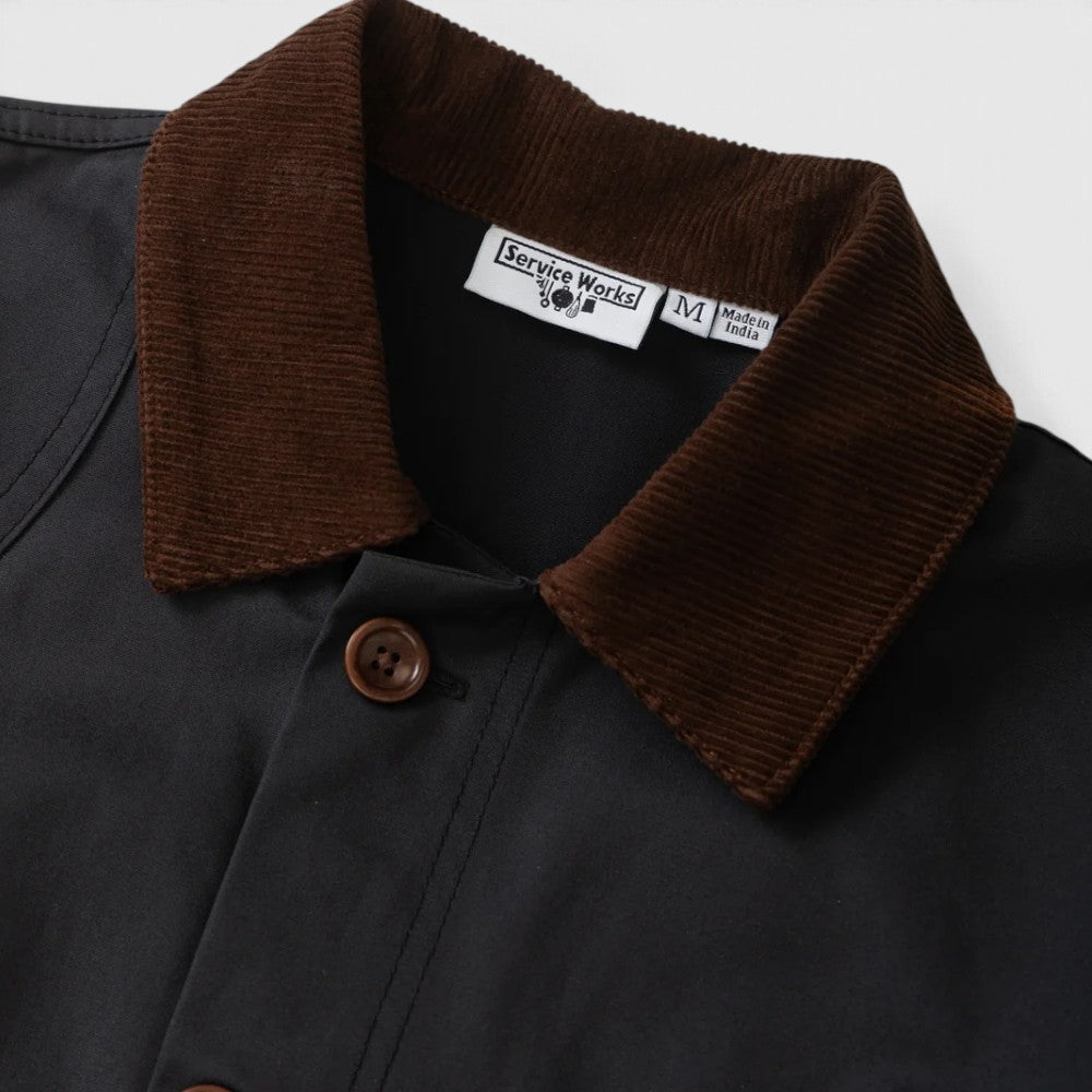 Service Works Waxed Barn Coat Black Sw353w26-black