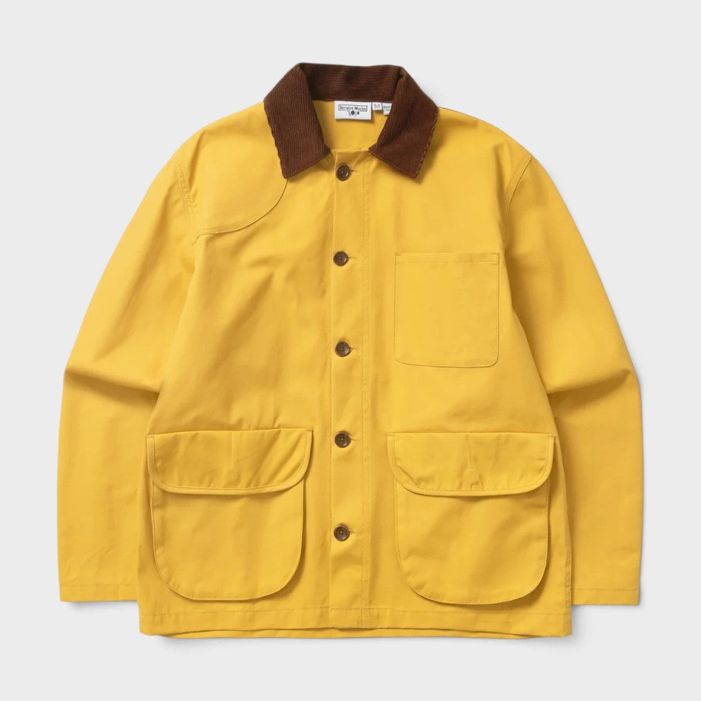 Service Works Waxed Barn Coat Ochre Sw353w26-ochre