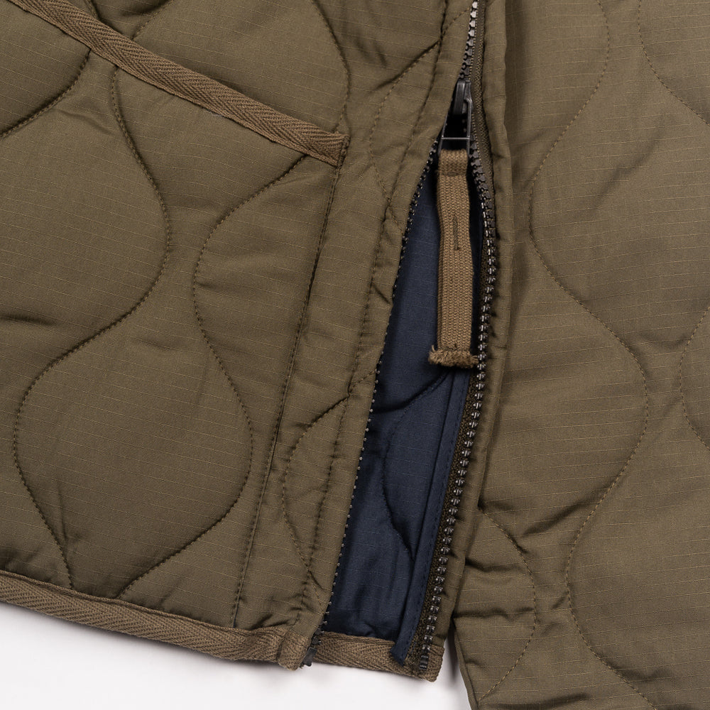 Taion Military Zip V Neck Down Jkt Dark Olive 101zml-1