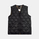 Taion Military Zip V-neck Down Vest Black TAION-001ALSZML-1