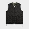 Taion Unisex Military Zip V Neck Down Vest Black TAION-001ZML-1-BLACK