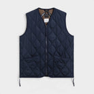Taion Military Zip V-neck Down Vest Dark Navy Taion-001zml-1-dark-navy