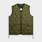 Taion Military Zip V-neck Down Vest Dark Olive Taion-001zml-1-dark-olive
