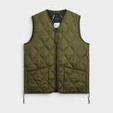 Unisex Military Zip V Neck Down Vest