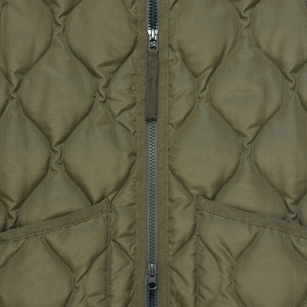 Taion Military Zip Vneck Down Jacket Dark Olive Taion-101zml-1-d-olive
