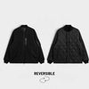 Taion Reversible MA-1 Faux Wool Down Jacket Black Black TAION-JK02JS-1-BK-BK