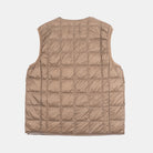 Taion V Neck Button Down Vest Khaki Taion-001