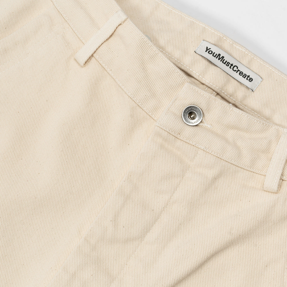 Ymc Twisted Seam Trouser Ecru P4yaq-ecru